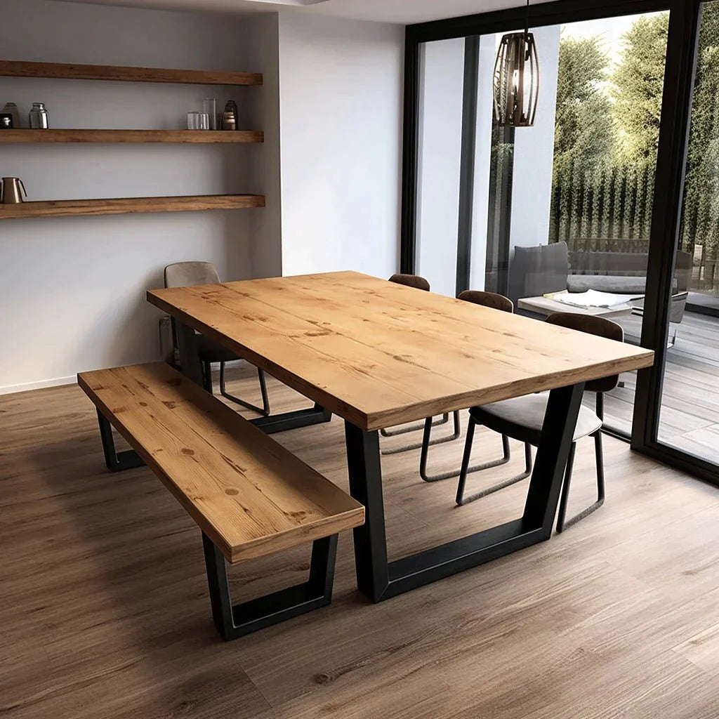 Sleek & Slender Rustic Dining Table