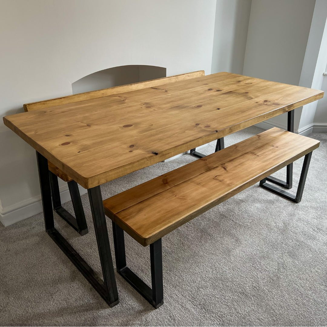 Sleek & Slender Rustic Dining Table