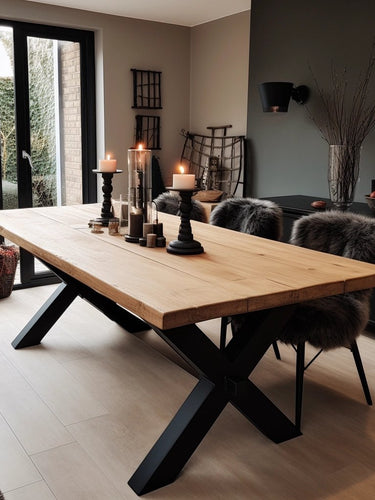 Sophisticated Oak Dining Table - TRL Handmade Furniture